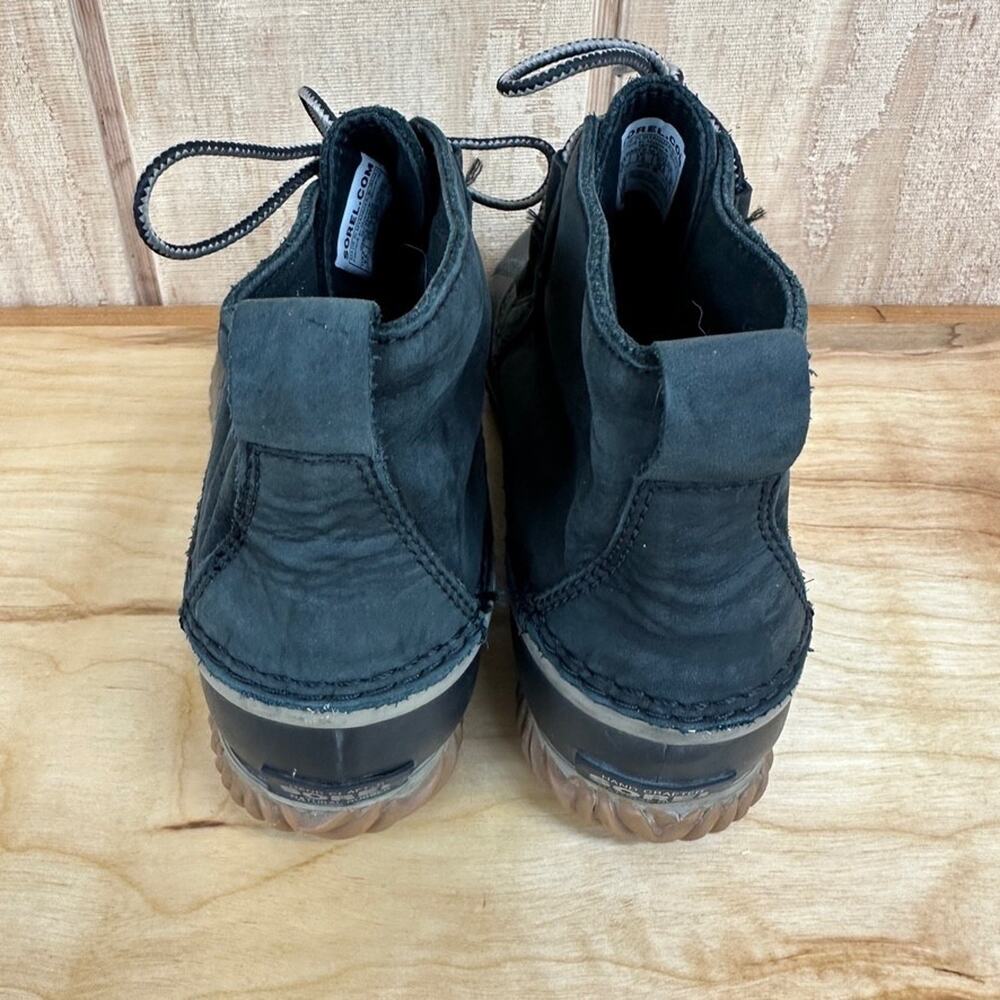 Sorel Out N About Plus Waterproof Boots W 9.5 Black Suede Waterproof Winter Mid - Picture 4 of 8